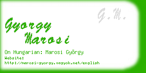 gyorgy marosi business card